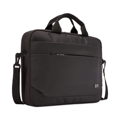 Advantage Laptop Attache, Fits Devices Up To 14", Polyester, 14.6 x 2.8 x 13, Black