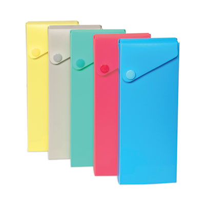 Slider Pencil Case, 2.88" x 0.6" x 9.5" To 11.43", Assorted Colors, 24/Carton