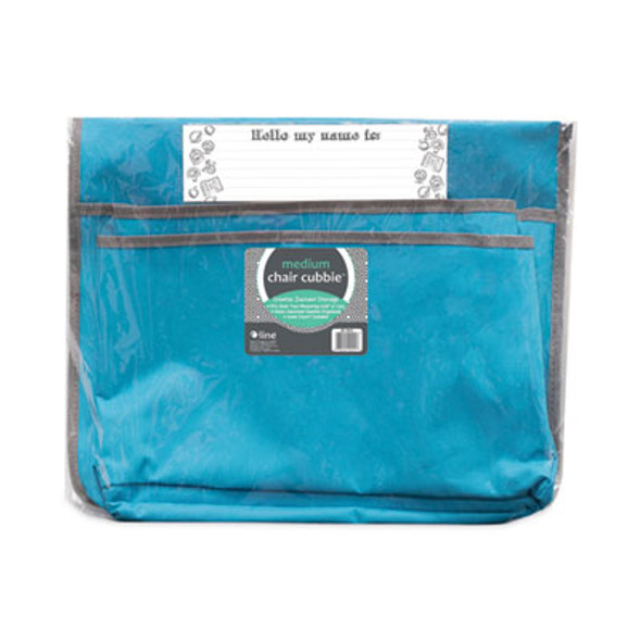 Chair Cubbies For Most Classroom Chair Styles, Medium, 16.37" x 13.5", Fabric/Vinyl, Seaside Blue