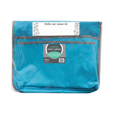 Chair Cubbies For Most Classroom Chair Styles, Medium, 16.37" x 13.5", Fabric/Vinyl, Seaside Blue