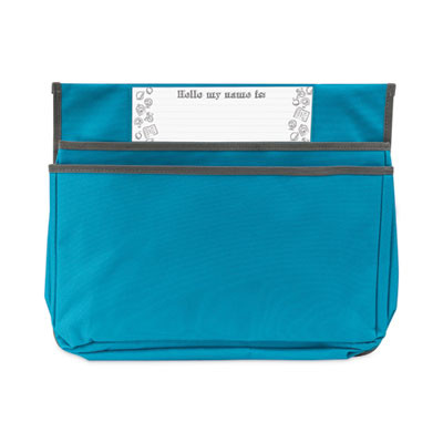 Chair Cubbies For Most Classroom Chair Styles, Medium, 16.37" x 13.5", Fabric/Vinyl, Seaside Blue