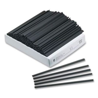 Slide 'N Grip Binding Bars, 40-Sheet Capacity, 11" x 0.25", Black, 100/Box