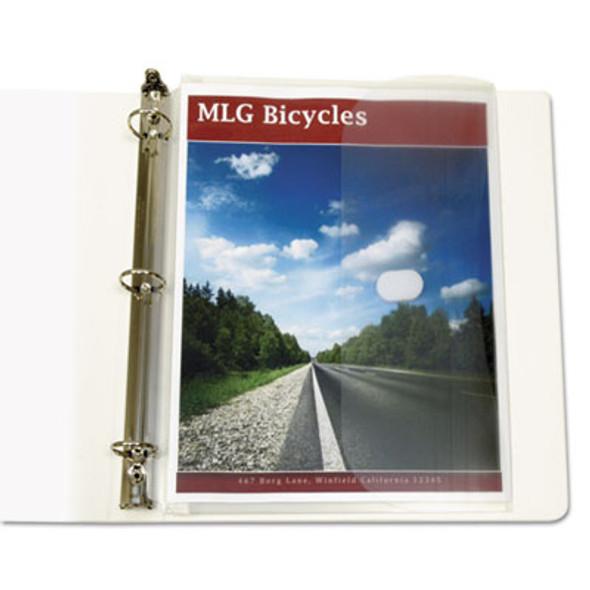 Poly Binder Pockets, 9.25 x 11.5, Clear, 5/Pack