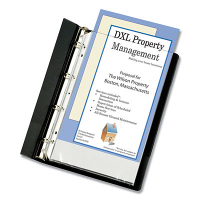 Polypropylene Sheet Protectors, Heavy-Duty, Side: 7-Hole Punched, Top Load 8.5 x 14 Insert, Clear Front, 50/Box