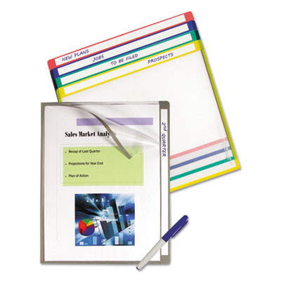 Write-On Project Folders, Straight Tab, Letter Size, Assorted Colors, 25/Box