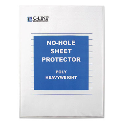 No-Hole Polypropylene Sheet Protectors, Heavy-Duty, Unpunched, Top Load 8.5 x 11 Insert, Clear Front, 25/Box