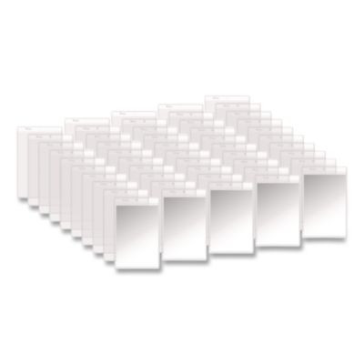 Clear Vinyl Shop Ticket Holders, Super Heavy-Duty, Top Load 5 x 8 Insert, Clear Front, 50/Box