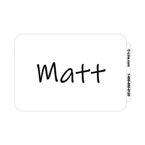 Self-Adhesive Name Badges, 3.5 X 2.25, White, 100/Box