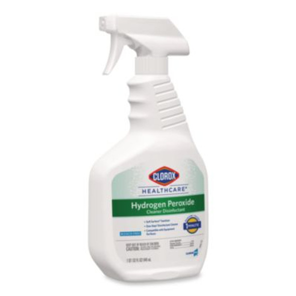 Hydrogen-Peroxide Cleaner/Disinfectant, 32 Oz Spray Bottle, 9/Carton
