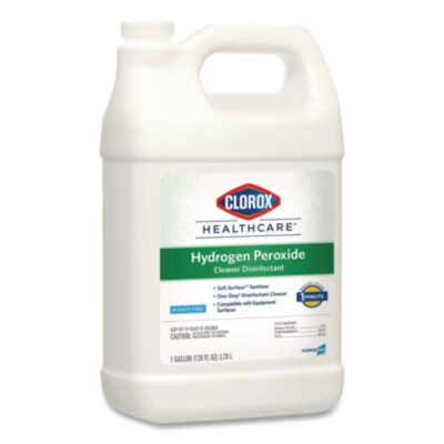 Hydrogen-Peroxide Cleaner/Disinfectant, Unscented, 1 Gal Bottle, 4/Carton
