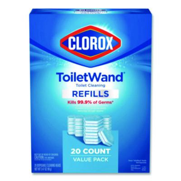 Toiletwand Toilet Cleaning Refills, Toilet Cleaning Scrubbing Pads, Blue/White, 20/Pack