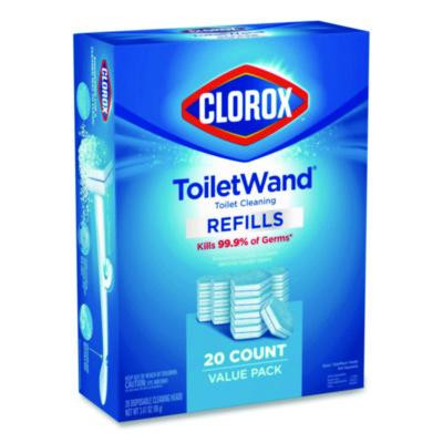 Toiletwand Toilet Cleaning Refills, Toilet Cleaning Scrubbing Pads, Blue/White, 20/Pack