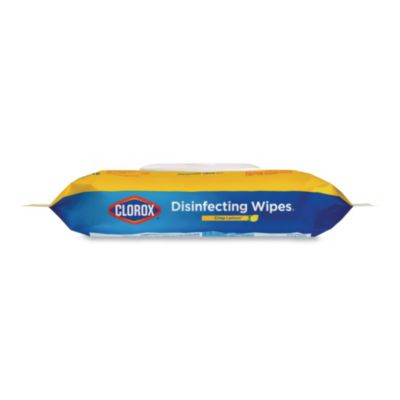 Disinfecting Cleaning Wipes, Flex Pack, 1-Ply, 8 x 7, Lemon Scent, White, 75 Towels/Box