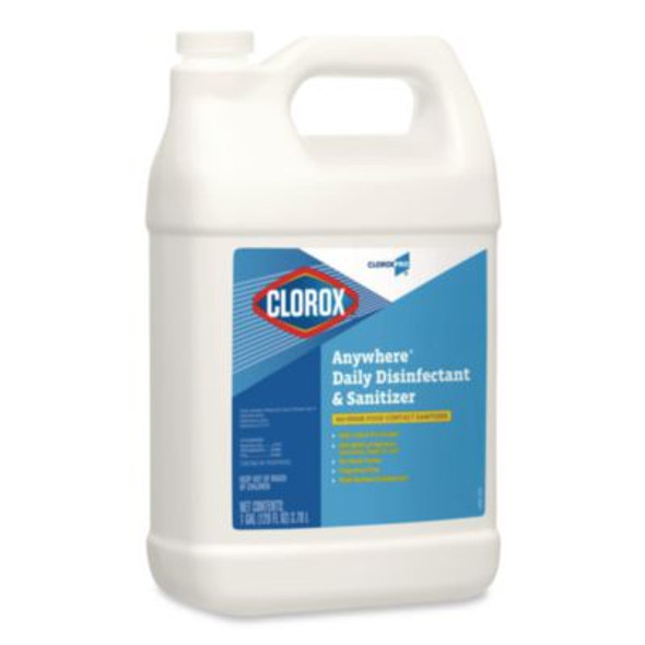 Cloroxpro Anywhere Daily Disinfectant And Sanitizer, 128 Oz Bottle, 4/Carton