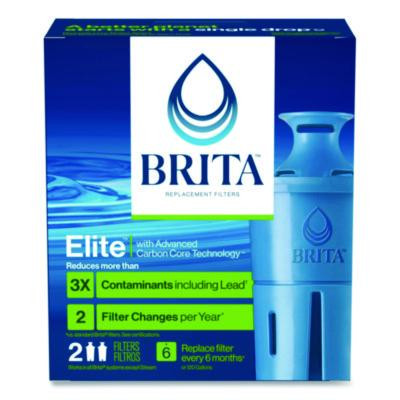 Elite Replacement Water Filters For Pitcher And Dispensers, 2 Filters/Box, 12 Boxes/Carton