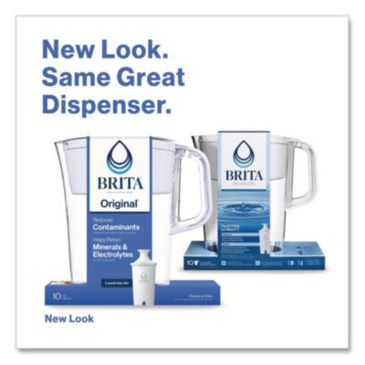 Tahoe Water Pitcher With Standard Filter, 10 Cups, Clear, 2/Carton