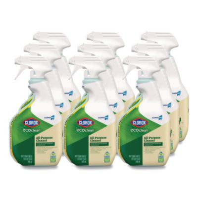 Clorox Pro Ecoclean All-Purpose Cleaner, Unscented, 32 Oz Spray Bottle, 9/Carton
