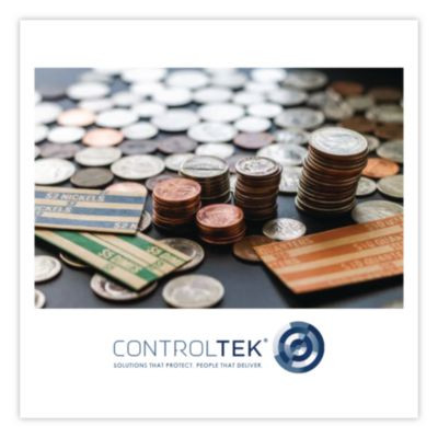 Stackable Plastic Coin Counting Tray For Pennies, Nickels, Dimes, Quarters, Half-Dollars And Dollars, Tan