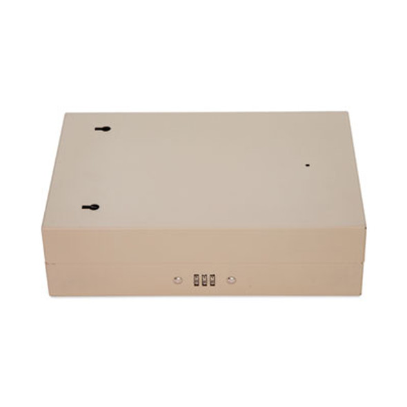 Combination Lockable Key Cabinet, 28-Key, Metal, Sand, 7.75 x 3.25 x 11.5