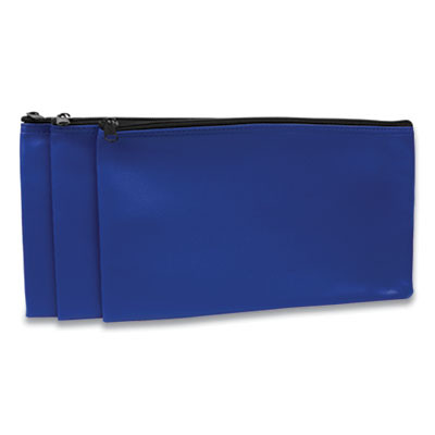 Fabric Deposit Bag, Vinyl, 6" x 1" x 11", Black