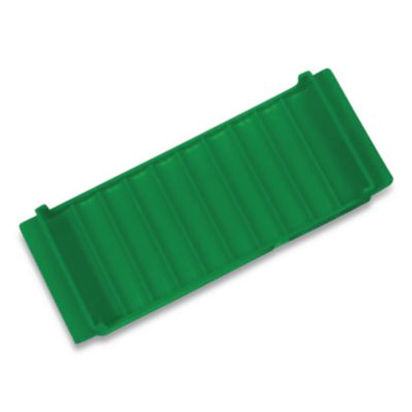 Stackable Plastic Coin Tray, Accommodates $50 In Dimes, 3.75" x 11.5" x 1.5", Green
