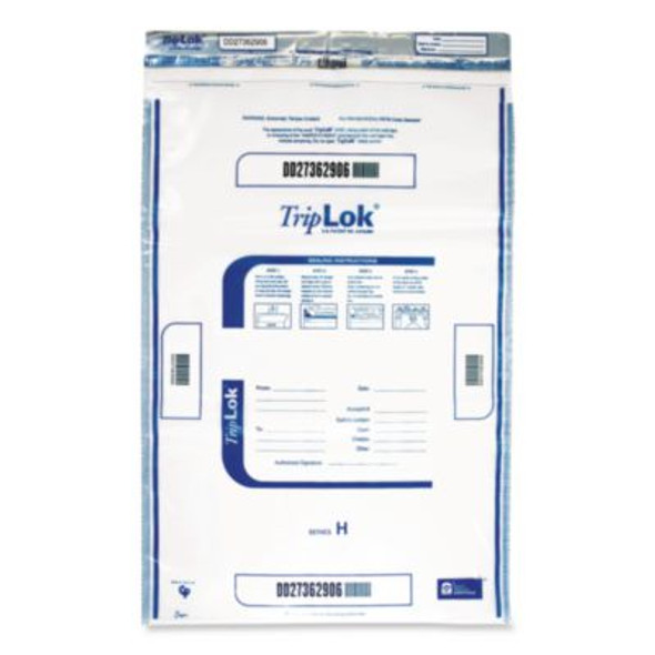 Deposit Bag, Plastic, 12" x 16", Clear, 100/Pack