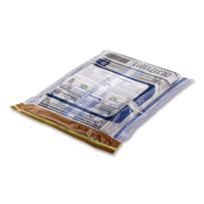 Deposit Bag, Plastic, 12" x 16", Clear, 100/Pack