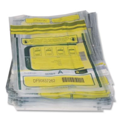Series D Deposit Bags, Plastic, 12" x 16", White, 100/Pack