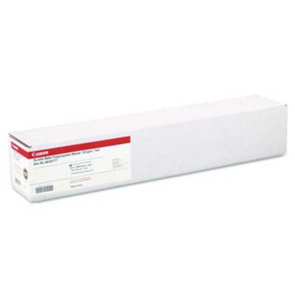 Durable Matte Polypropylene Banner Paper, 2" Core, 7 Mil, 24" X 100 Ft, White