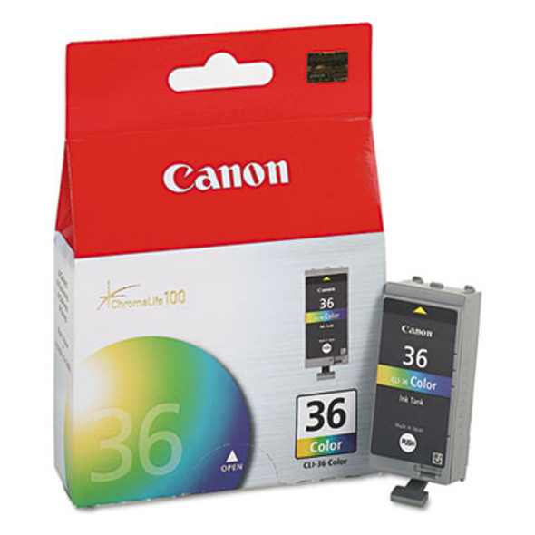 1511b002 (Cli-36) Ink, 100 Page-Yield, Tri-Color