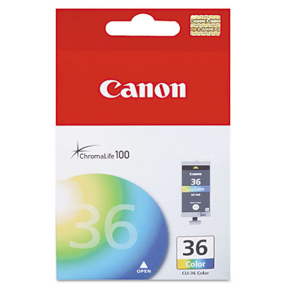 1511b002 (Cli-36) Ink, 100 Page-Yield, Tri-Color