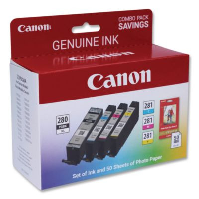 2021c006 (Cli-281/Pgi-280Xl) Ink/Paper Combo, Black/Cyan/Magenta/Yellow