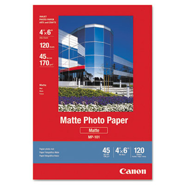 Matte Photo Paper, 4 X 6, Matte White, 120/Pack