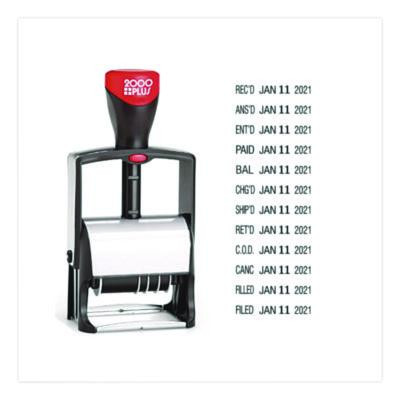 Classic Line Message Dater, 5 Years, 12 Phrases, 1.75 X 0.18, Black Ink