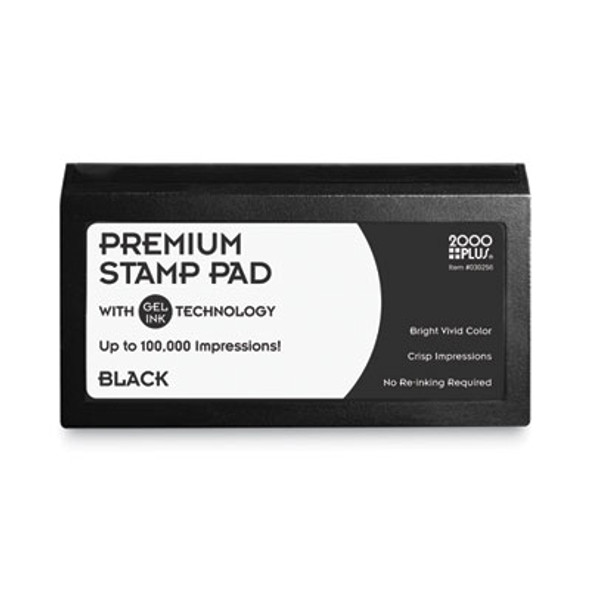 Microgel Stamp Pad For 2000 Plus, 6.17" x 3.13", Black