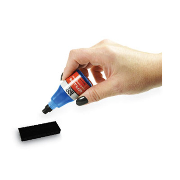 Self-Inking Refill Ink, 0.9 Oz. Bottle, Blue
