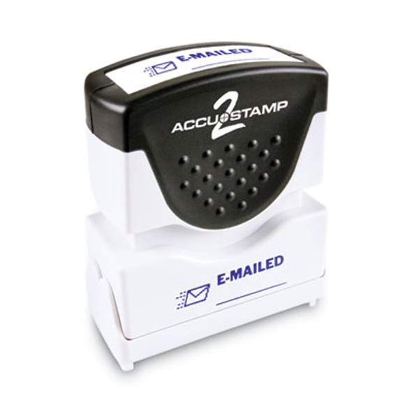 Pre-Inked Shutter Stamp, Blue, Emailed, 1.63 x 0.5