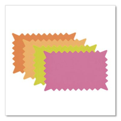 Write-On "Do It Yourself" Sign, Rectangular Burst, Die-Cut Paper, 10.13 x 6.38, Assorted Fluorescent Colors, 36/Pack