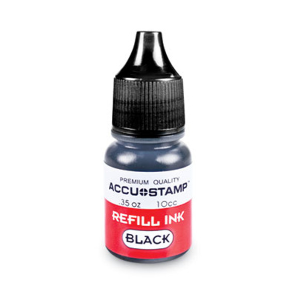 Accu-Stamp Gel Ink Refill, 0.35 Oz Bottle, Black
