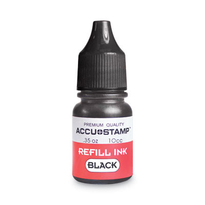 Accu-Stamp Gel Ink Refill, 0.35 Oz Bottle, Black