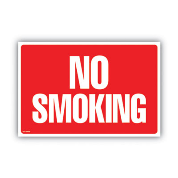 Two-Sided Signs, No Smoking/No Fumar, 8 X 12, Red