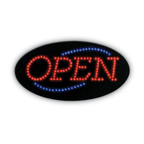 Led Open Sign, 10.5 x 20.13, Red And Blue Graphics