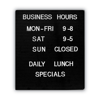 Message/Business Sign Character Kit With Letters, Numbers And Symbols, 0.75" Tall, White Characters, 258 Pieces