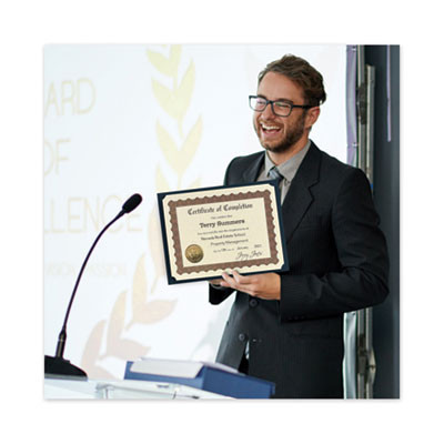 Ready-To-Use Certificates, Completion, 11 X 8.5, Ivory/Brown/Gold Colors With Brown Border, 6/Pack