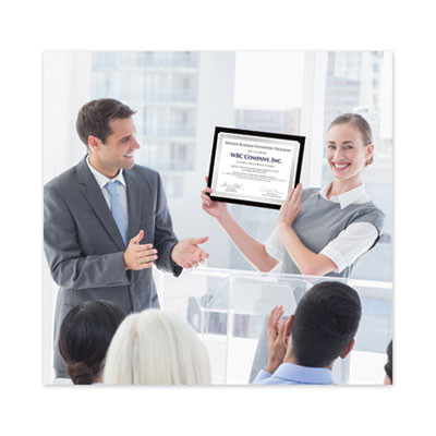 Foil Border Certificates, 8.5 X 11, White/Silver With Braided Silver Border,15/Pack