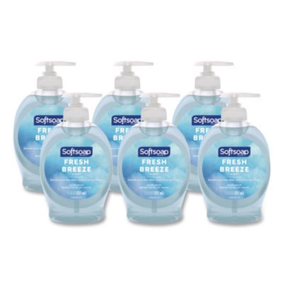 Softsoap Liquid Hand Soap Pumps, Fresh Breeze Scent, 7.5 Oz, 6/Carton