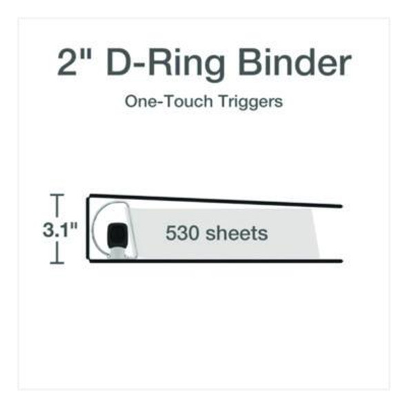 Premier Easy Open Clearvue Locking Slant-D Ring Binder, 3 Rings, 2" Capacity, 11 X 8.5, Black