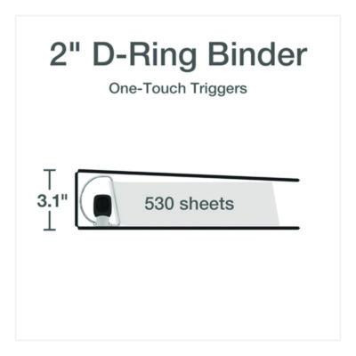 Premier Easy Open Clearvue Locking Slant-D Ring Binder, 3 Rings, 2" Capacity, 11 X 8.5, Black