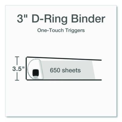 Premier Easy Open Clearvue Locking Slant-D Ring Binder, 3 Rings, 3" Capacity, 11 X 8.5, Black