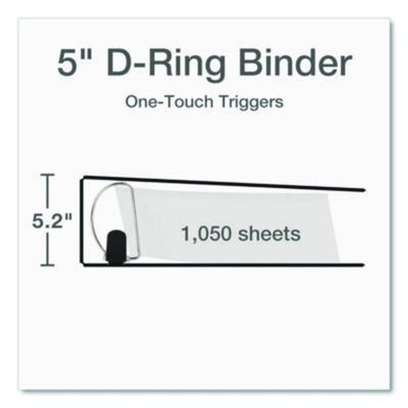 Premier Easy Open Clearvue Locking Slant-D Ring Binder, 3 Rings, 5" Capacity, 11 X 8.5, Black